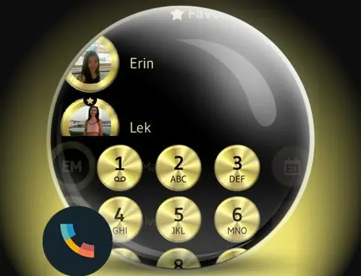 Theme Dialer Metal Gold android App screenshot 0