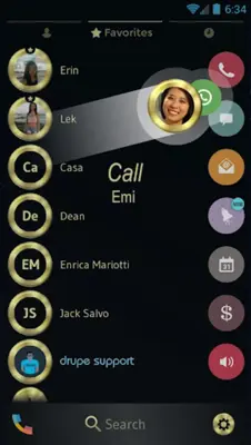 Theme Dialer Metal Gold android App screenshot 1