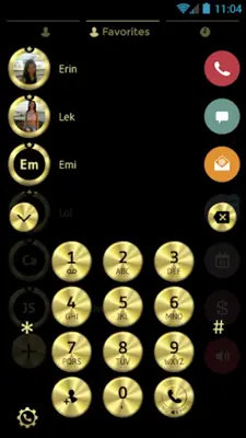 Theme Dialer Metal Gold android App screenshot 4